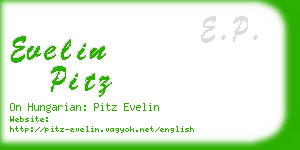 evelin pitz business card